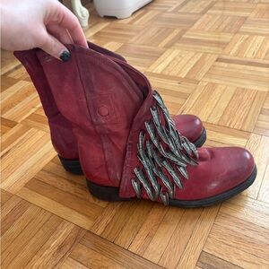 AS98 Red Leather Boots